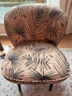 Woood fauteuil Sara palmblad, Huis en Inrichting, Fauteuils, Ophalen, 75 tot 100 cm, Zo goed als nieuw, Stof