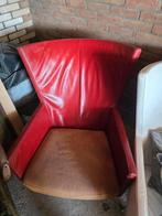 Montis Romeo Draaistoel Leder Rood, Ophalen, Minder dan 75 cm, Leer, Zo goed als nieuw