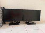 2 Dell beeldschermen +stevige schermarm (dual monitor setup), IPS, Ophalen of Verzenden, Zo goed als nieuw, VGA