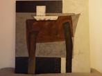 Abstract schilderij, Huis en Inrichting, Ophalen, Gebruikt, Schilderij, 75 tot 100 cm
