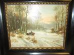 WINTERGEZICHT  IN DE BOSSEN L. APOL, Antiek en Kunst, Kunst | Schilderijen | Klassiek, Ophalen of Verzenden