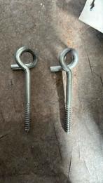 Schommel haak houtdraad 2 stuks, Ophalen, Zo goed als nieuw, 100 tot 250 mm, Schroeven