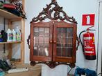 antiek sierlijke vitrine wandkastje, Antiek en Kunst, Ophalen of Verzenden