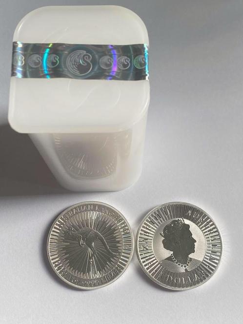 Volle tube Kangaroo 2023 25 x 1 ounce zilveren munten, Postzegels en Munten, Edelmetalen en Baren, Zilver, Ophalen of Verzenden