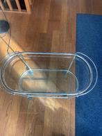 Design trolley/theewagen. Riki T52, Huis en Inrichting, Tafels | Bijzettafels, Ophalen, 75 cm of meer, Glas, Zo goed als nieuw