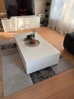 Hoogglans wit Goossens Salontafel Zen – 150  35  80 cm, Ophalen, Gebruikt, 100 tot 150 cm, 50 tot 100 cm