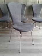 Set van 4x Variér (Stokke) Invite (Antraciet), Zeer Mooi!, Huis en Inrichting, Stoelen, Metaal, Gebruikt, Ophalen of Verzenden