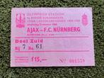 Ticket Ajax - FC Nurnberg EC 1 1968, Ophalen of Verzenden, Gebruikt, Ajax, Overige typen