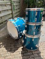 Pearl Wood Fiberglass blauw shellset, Muziek en Instrumenten, Drumstellen en Slagwerk, Ophalen, Gebruikt, Pearl