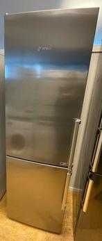Bosch RVS Koelvriescombinatie A+++ LowFrost 186 cm hoog!, Gebruikt, 200 liter of meer, Met aparte vriezer, 160 cm of meer