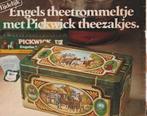 Retro reclame 1975 Pickwick thee trommeltje blikje, Verzamelen, Ophalen of Verzenden, Overige typen