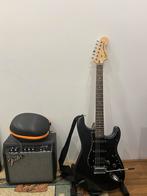 Squier Stratocaster met versterker en koptelefoon, Ophalen, Fender, Gebruikt, Met versterker