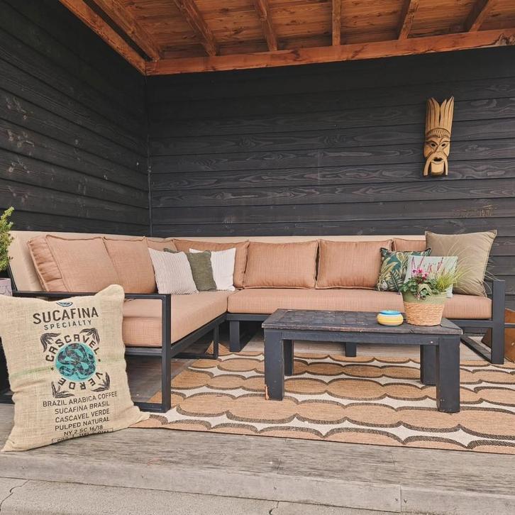 KUSSENSET / SHOWMODEL, Tuin en Terras, Tuinsets en Loungesets, Gebruikt, Bank, Ophalen