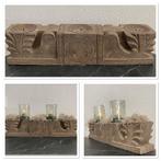 Oud ornament - Aura Peeperkorn - sober - houten kandelaar, Ophalen of Verzenden, Zo goed als nieuw, Hout, 50 tot 75 cm