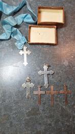 6 antieke nonnen kruisjes, zie foto's, Ophalen of Verzenden, Gebruikt