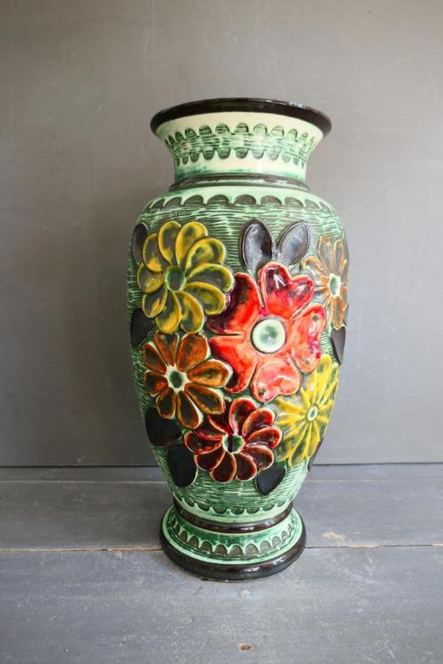 Vintage grote Bay vaas vloervaas W. Germany 98 40, Antiek en Kunst, Antiek | Vazen, Verzenden