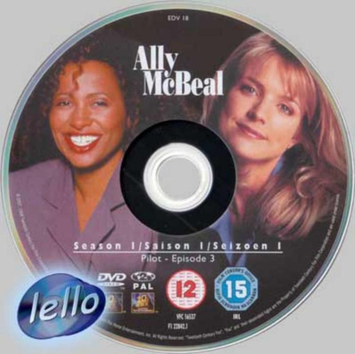 Ally McBeal, disc 1 2 3 4 5 of 6 van Seizoen 1, 2.50 euro ps, Cd's en Dvd's, Dvd's | Tv en Series, Zo goed als nieuw, Komedie