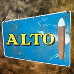 Zeer groot Langcat Holland emaille bord van ALTO sigaren😎, Verzamelen, Reclamebord, Gebruikt, Ophalen of Verzenden