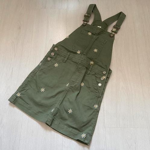 groen met geborduurde madeliefjes GAP overgooier jurk mt 134, Kinderen en Baby's, Kinderkleding | Maat 134, Zo goed als nieuw
