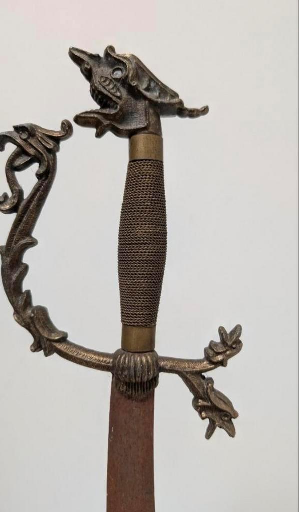 Antiek oosters zwaard, sabel met draken, Verzamelen, Militaria | Algemeen, Landmacht, Nederland, Ophalen