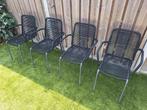 Le Sud stapelstoel Lunas 4 zwarte, Tuin en Terras, Tuinstoelen, Ophalen of Verzenden, Gebruikt, Stapelbaar