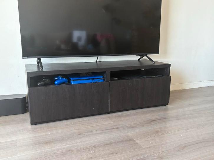 Ikea Besta TV Meubel Zwart, Huis en Inrichting, Kasten | Televisiemeubels, Gebruikt, Minder dan 100 cm, 100 tot 150 cm, 25 tot 50 cm