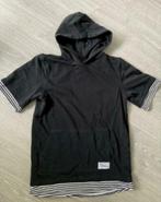 Stoer zwart sweat shirt hoodie korte mouw , mt 146 152, Jongen, Trui of Vest, Gebruikt, Verzenden