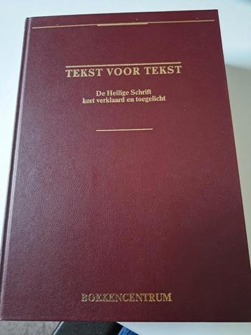 Tekst voor tekst - Heilige Schrift verklaard en toegelicht beschikbaar voor biedingen