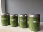 Antieke Bewaarbussen Set - Beschuit, Koffie, Suiker, Thee, Ophalen, Gebruikt