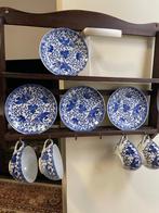 Blauwe sier kop en schotels met rekje, Antiek en Kunst, Ophalen of Verzenden