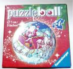 1 CAROUSEL BOEKJE WITTE KERST EN 3 PUZZEL BALLEN BAL V PLANE, Diversen, Kerst, Zo goed als nieuw, Verzenden