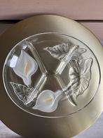 Vintage glazen serveerschaal France aronskelk, Gebruikt, Schaal, Ophalen of Verzenden, Glas