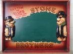 Vintage pubbord menubord Flintstones Stone brothers 76x60cm, Ophalen of Verzenden