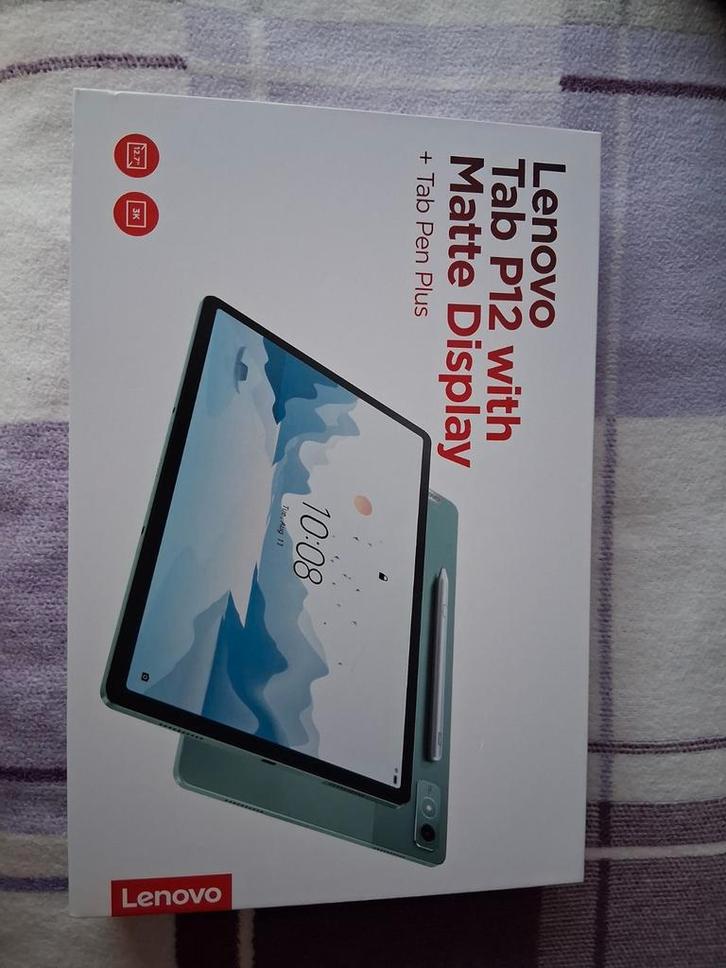 Lenovo Tab P12 met Matte display met blauw hoesje+toetsenbor, Computers en Software, Android Tablets, Zo goed als nieuw, 12 inch