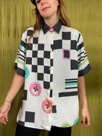 Vintage jaren 80/90 blouse / shirt - print - 44 XXL, Kleding | Dames, Gedragen, Maat 42/44 (L), Vintage, Ophalen of Verzenden