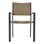 Stapelstoel Arezzo aluminium wicker, Info@edvonline.nl, Overige materialen, Inductorstraat 9b 3903 KA Veenendaal, Bruin