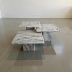 Vintage Bianco Carrara marmeren nesting tables, Italië 1960, Ophalen
