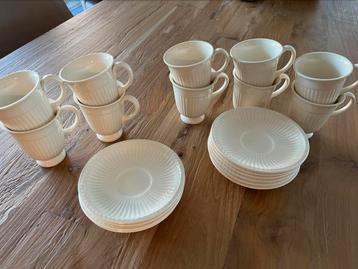 10 paar Wedgwood edme koffie kopjes (125ml) met schoteltjes beschikbaar voor biedingen