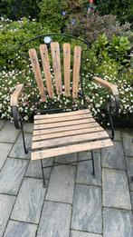 2 Franse bistro stoelen, Tuin en Terras, Ophalen, Zo goed als nieuw, Hout, Inklapbaar