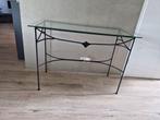 Sidetable met spiegel, Huis en Inrichting, Tafels | Sidetables, Ophalen, 100 tot 150 cm, Zo goed als nieuw, Glas