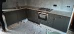 Keukenblok 2450x1950mm, Ophalen, Gebruikt, Wit, Enkelwandige keuken