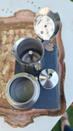Espresso maker, Italiaanse koffie percolator, RVS, 2 stuks, Huis en Inrichting, Gebruikt, Vintage, Ophalen of Verzenden, Nvt