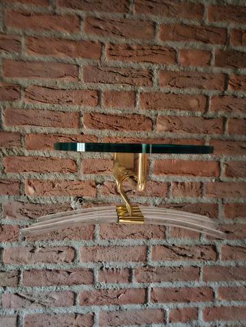 Vintage kapstok en spiegel!! Glas en goudkleurig beschikbaar voor biedingen
