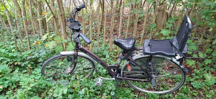 Batavus damesfiets met kinderzitje, Fietsen en Brommers, Fietsen | Dames | Damesfietsen, Gebruikt, Batavus, Versnellingen, 47 tot 50 cm