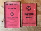 1959 Matchless G2 Lightweight set Spares List en Manual, Ophalen of Verzenden, Overige merken
