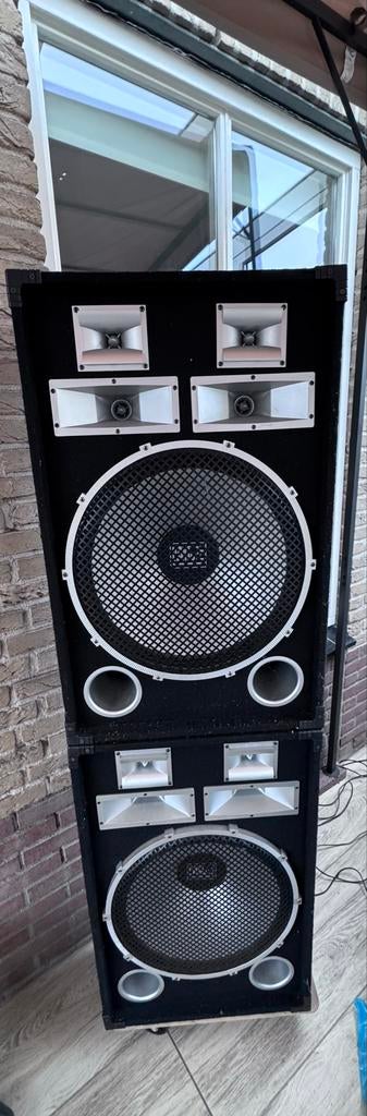Raveland X 1838 MKIII Geluidsboxen Set, Audio, Tv en Foto, Luidsprekers, Gebruikt, Front, Rear of Stereo speakers, 120 watt of meer