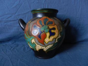 Plateel geoorde vaas decor RA , Kon Zuid Holland Gouda 1931 beschikbaar voor biedingen