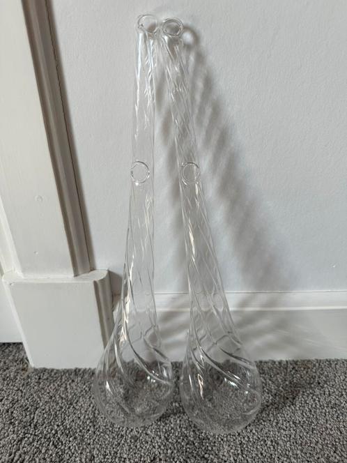 Nieuw: hangende bloemenvaasjes van glas, Huis en Inrichting, Woonaccessoires | Vazen, Nieuw, Blauw, Minder dan 50 cm, Glas, Ophalen of Verzenden