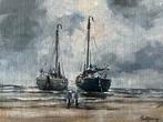 Toon van Asten - Olieverf Zeeschilderij 1949, Antiek en Kunst, Ophalen of Verzenden