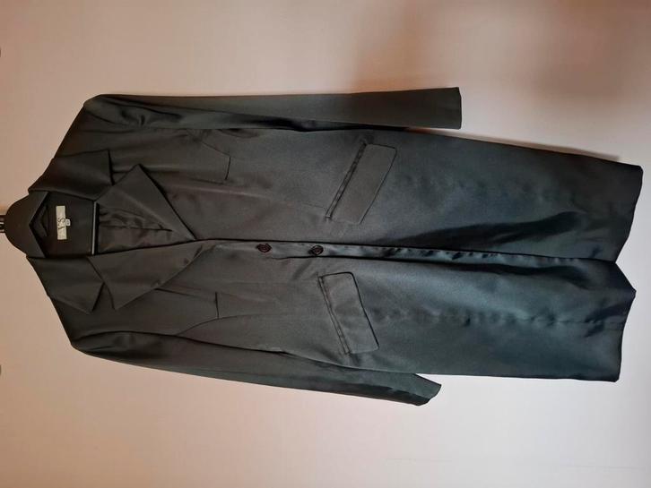 zwarte satijnen lange colbert van VIA SONATE maat 40, Kleding | Dames, Jasjes, Kostuums en Pakken, Nieuw, Maat 42/44 (L), Zwart